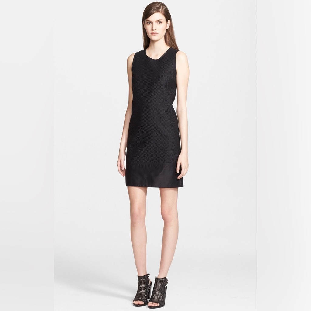Rag & Bone Yuri Quilted Shift Embroidered Mini Dress